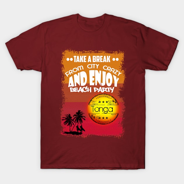 Tonga Beach T-Shirt by dejava